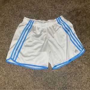 Adidas women's blue & white shorts size medium